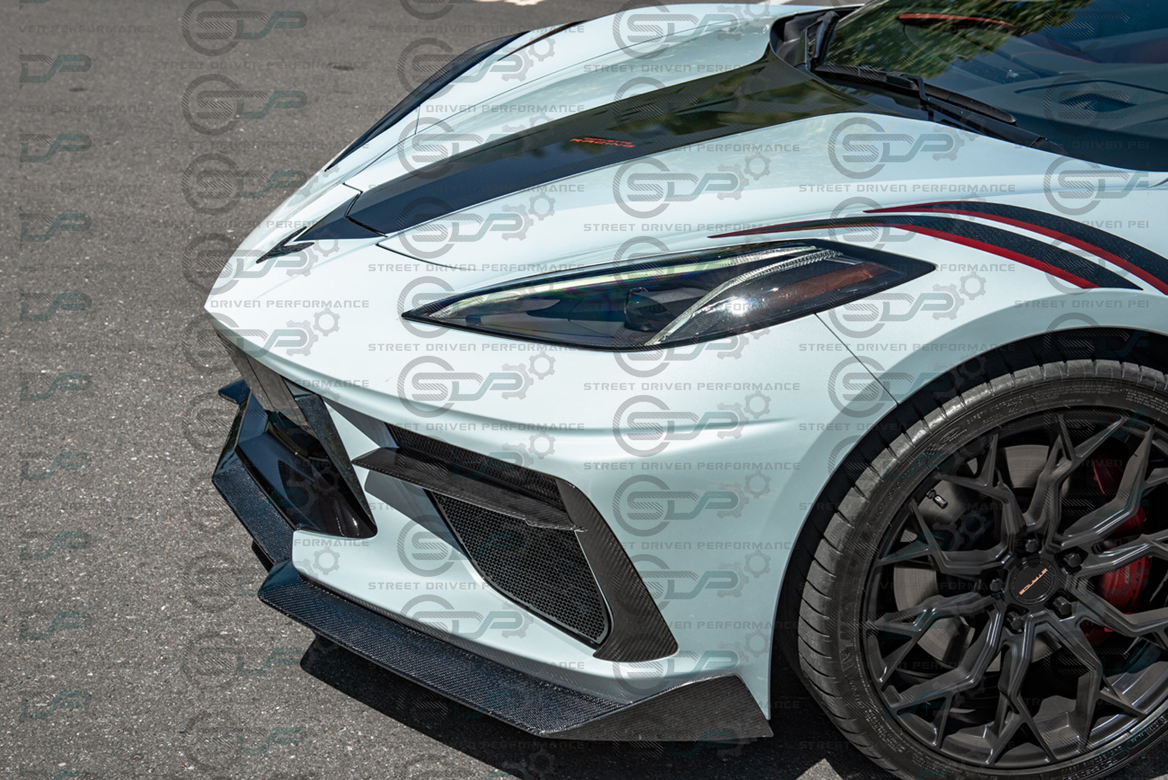 2020+ C8 Corvette Stingray & Z51 |"5VM Style" Splitter / Lip Ground Effects